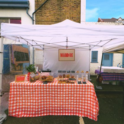 Madre Bakers Stall Queens Park Farmers Market London UK